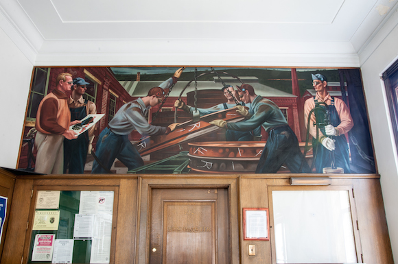 The Renovo post office mural by Harold Lehman