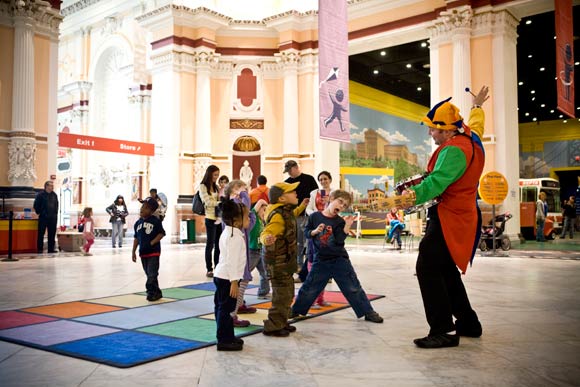 End of the day parade at the Please Touch Museum