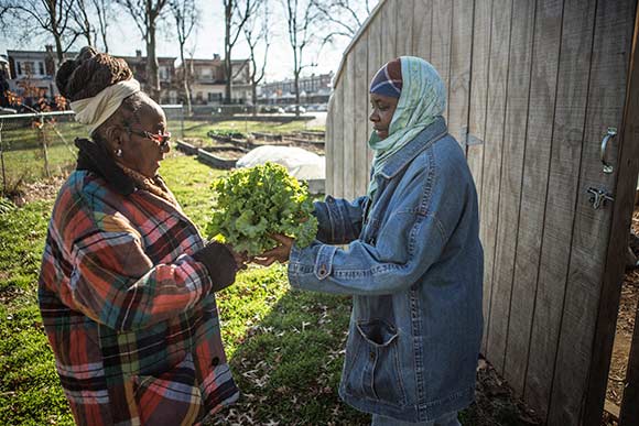 Sister Wisdon discusses the Harvest with Walker