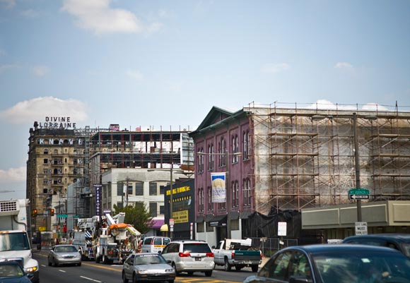 Redevelopment from Spring Garden St, headed north