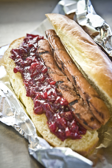 Bison Hot Dog w/ cranberry Relish