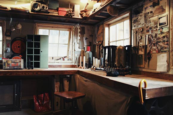 A workroom on the second floor of the Traction Company building.