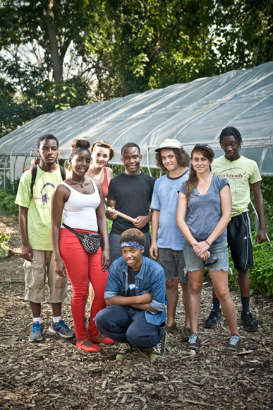 Participants and counselors in this season's Philly Youth Network program at the Urban Tree connection 