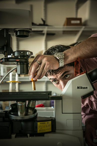 Fridman in his lab