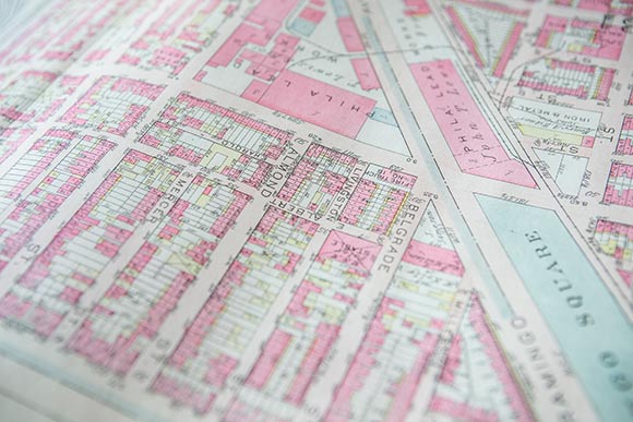 Old map of the Fishtown neighborhood