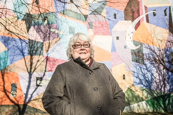 Sandy Salzman on a transformed vacant land site - Fishtown