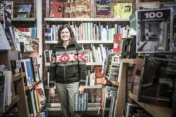 Beth Miller in the AIA bookstore - Arch St