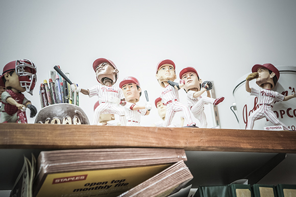 Phillies bobble heads keep it light in the office