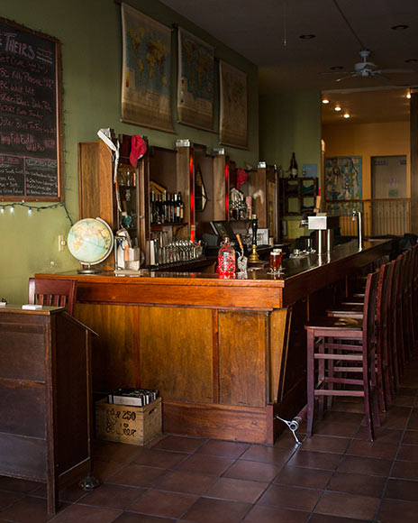 The downstairs bar