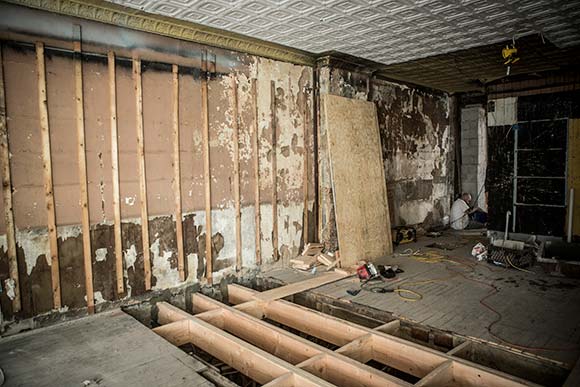 The interior of Noord under construction