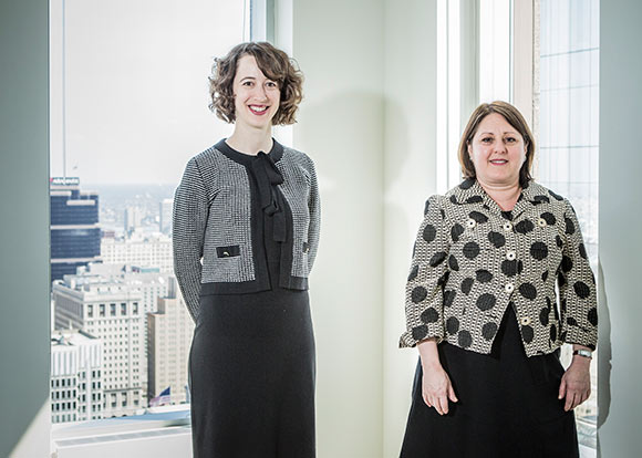 Dina Leytes and Fran Griesing at the company offices