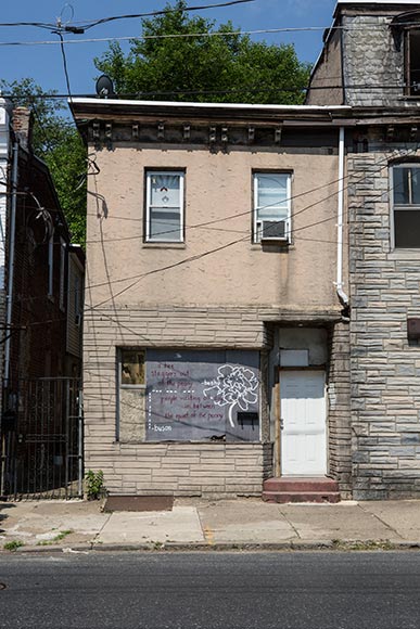 Down the street from the firehouse, the future site of a peotry house