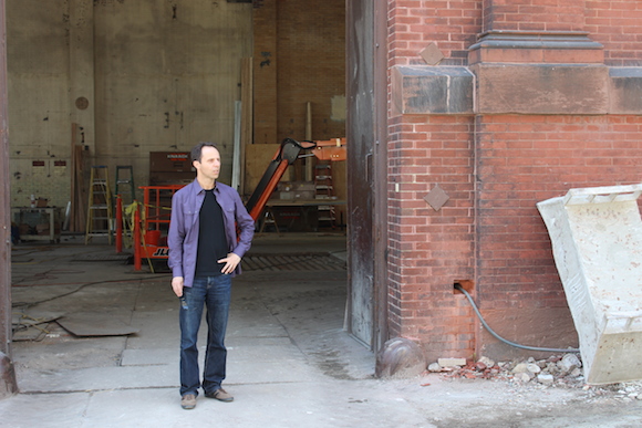 Nick Stuccio surveys the construction