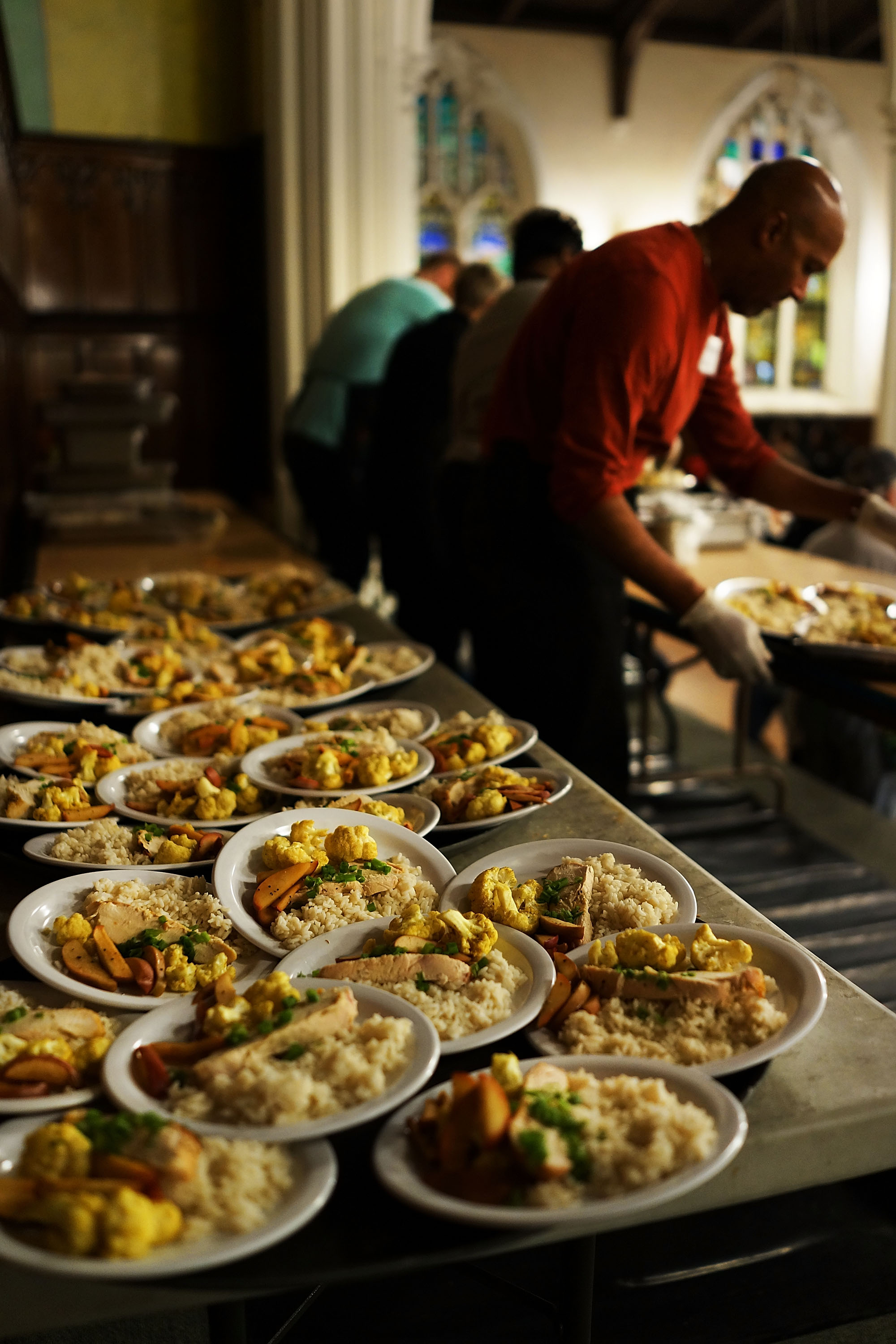 Preparing meals on Broad Street