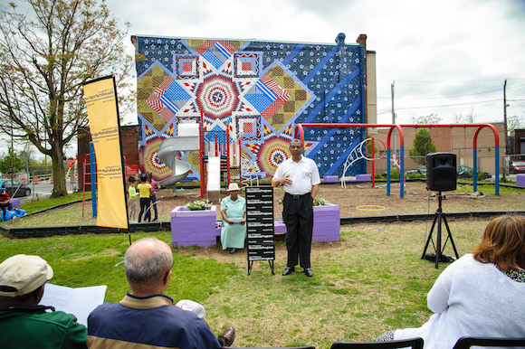 A mural dedication in Parkside