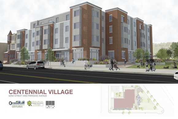 A rendering of Centennial Village