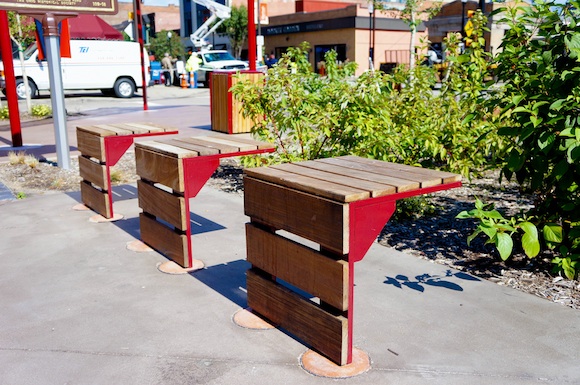 Cleveland's Market Square Park; seating by Lucy Wang