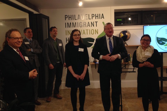 Mayor Kenney speaks at the launch