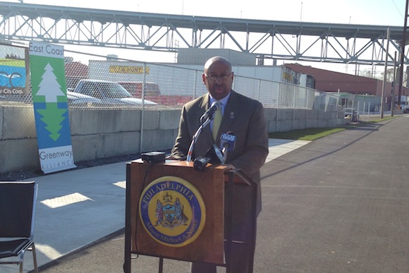 Mayor Nutter speaks at the ribbon-cutting