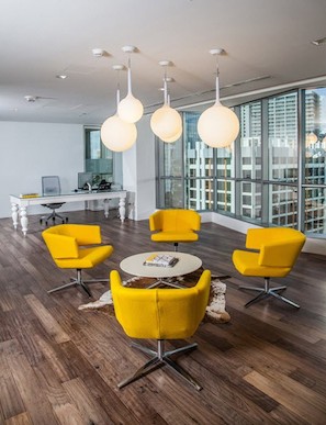 The interior of Pipeline's Miami offices