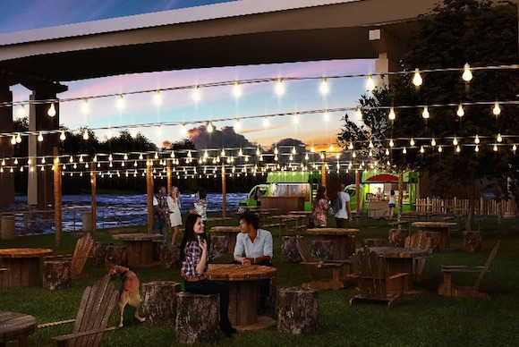 A rendering of Parks on Tap