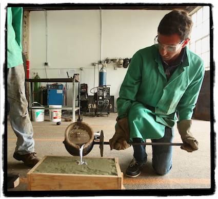 Casting aluminum at the Philadelphia Sculpture Gym