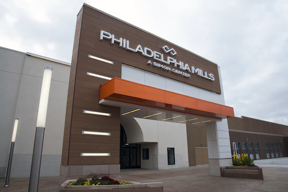The new entrance to Philadelphia Mills