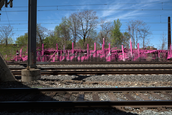 Psychylustro runs along the Amtrak Corridor