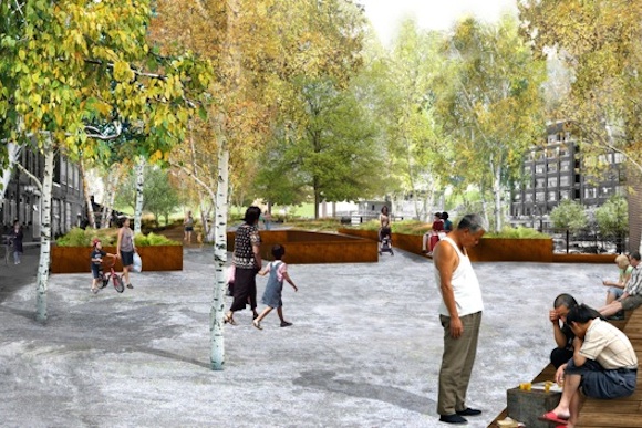 A rendering of Rail Park