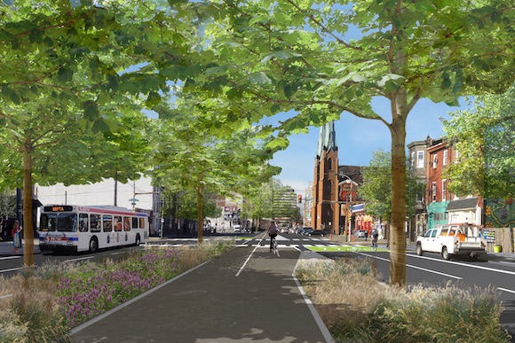 A rendering of the Spring Garden Greenway