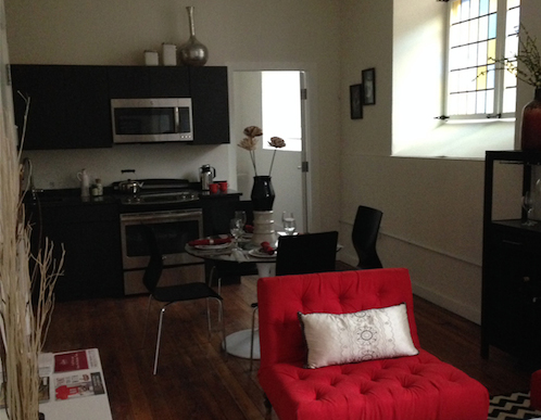 The model unit at Sanctuary Lofts