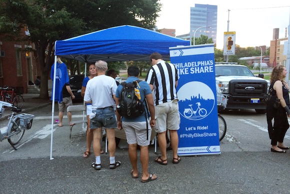 Spreading the word at the Lancaster Avenue Night Market