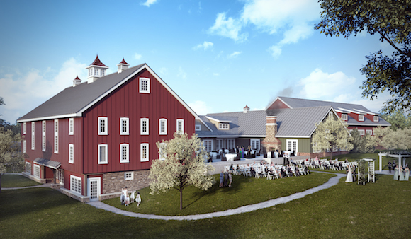 Renderings of a wedding at Wyndridge Farm