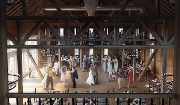 Renderings of a wedding at Wyndridge Farm