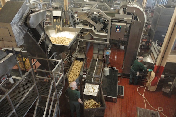 The tour at Utz is self-guided