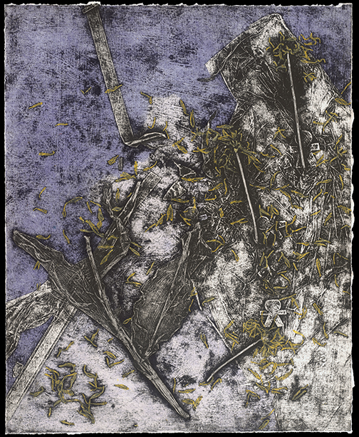 Susan Mangan's collograph monotype Lilith's Children