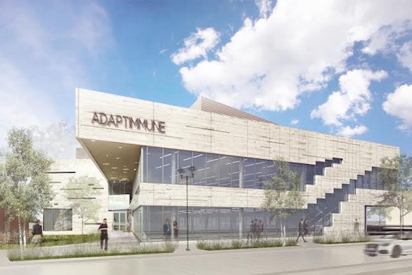 A rendering of Adaptimmune's new headquarters at the Navy Yard