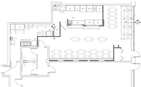 The floor plan for Common Table