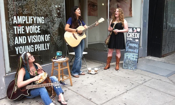 Busking at CRED