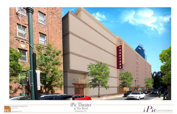 The Boyd Theatre proposal, viewed from Sansom St.