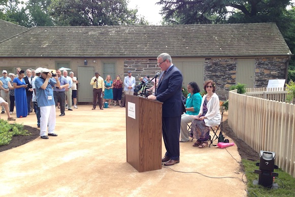 Mayor Kenney helps open the Ann Bartram Carr Garden