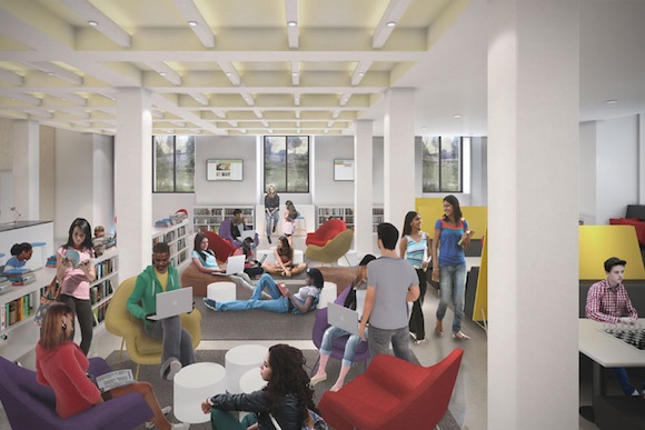 A rendering of the Teen Center