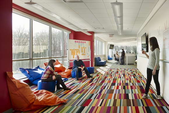 Flexible meeting spaces at AWeber