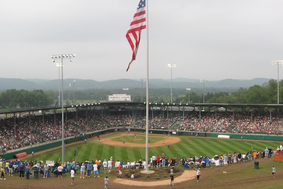 A Little League World Series game at Howard J. Lamade Stadium